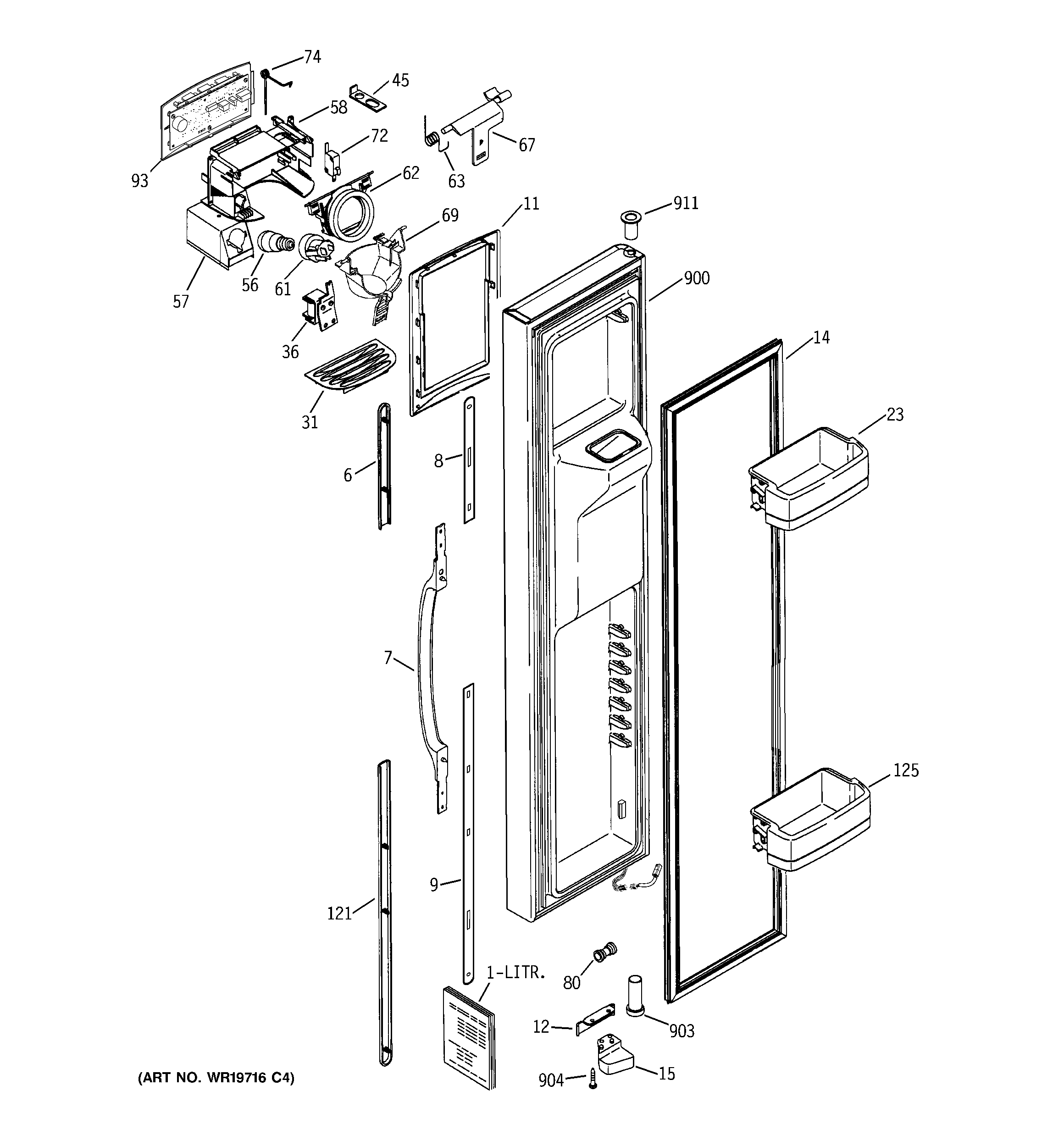 Freezer door