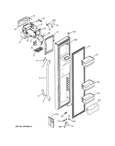 Freezer door
