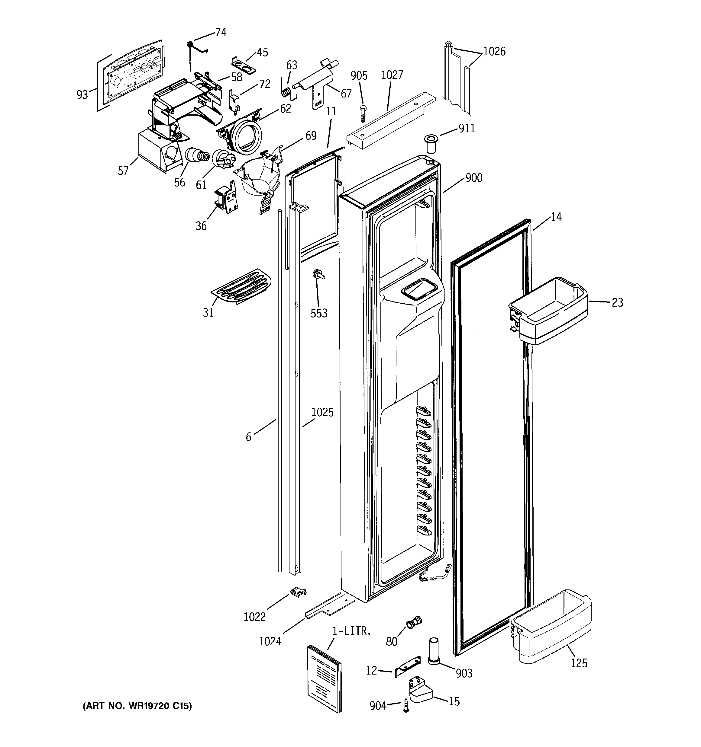 Freezer door