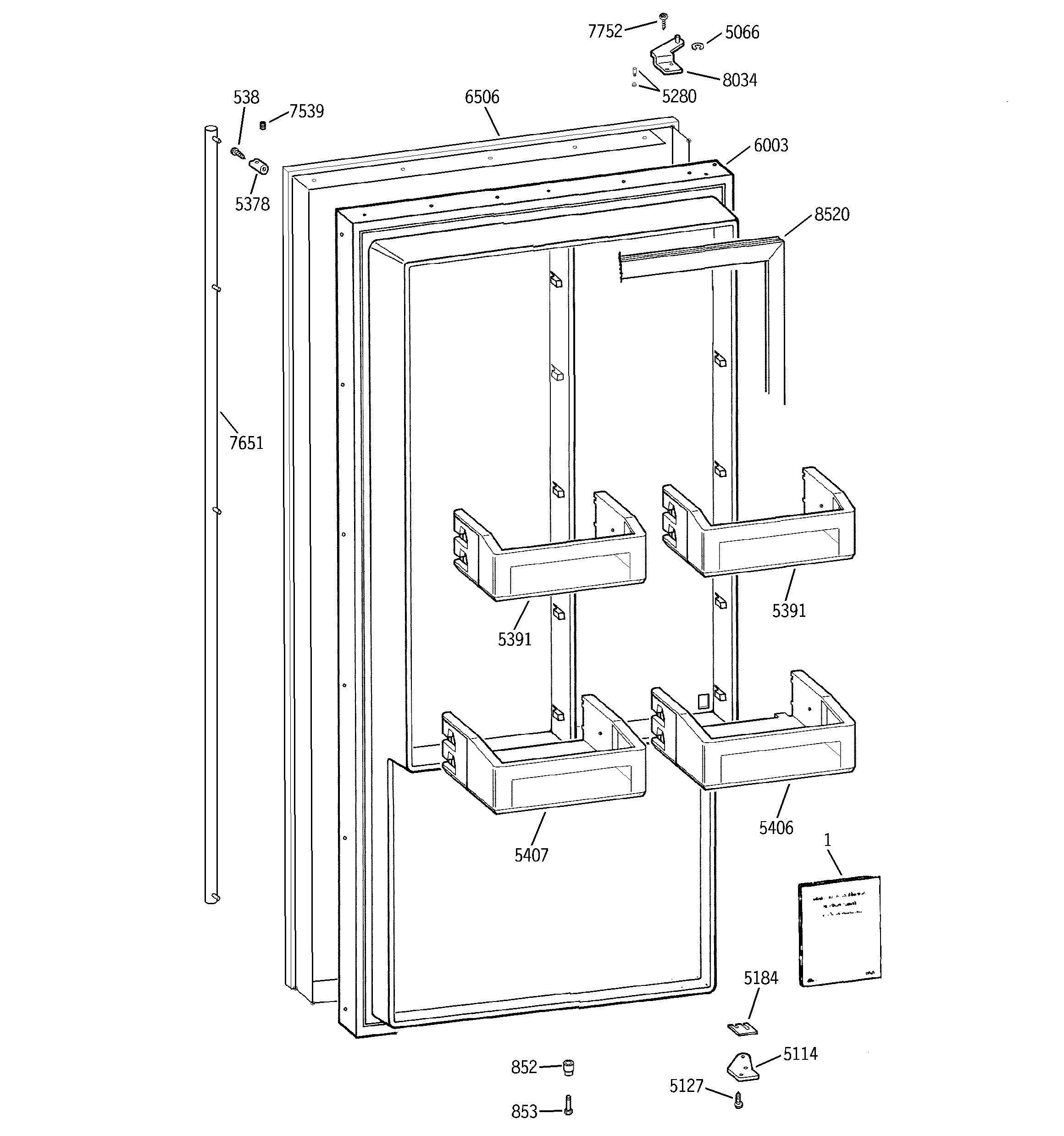 Freezer door