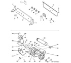 GE DLSR483EG0WW backsplash, blower & motor assembly diagram