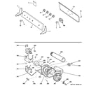 GE DLSR483GG0WW backsplash, blower & motor assembly diagram