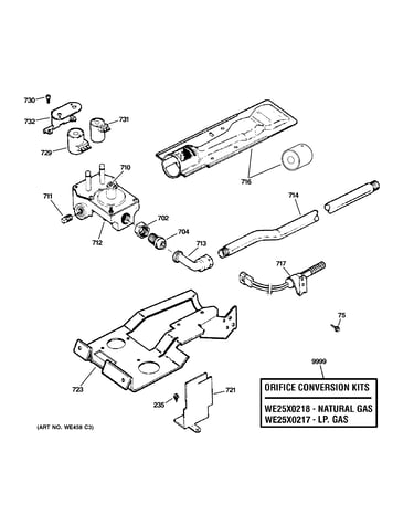 Gas valve & burner assembly