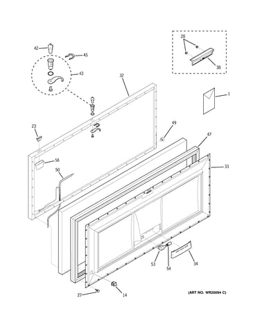 Freezer door