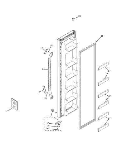 Freezer door