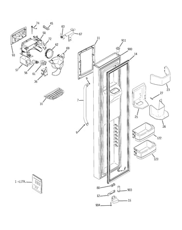 Freezer door
