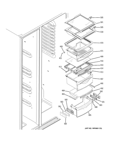 Fresh food shelves