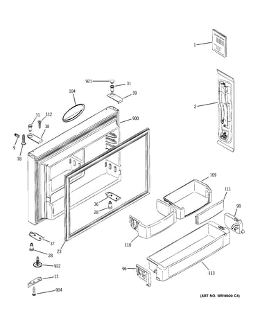 Freezer door