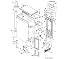 GE ZDI15CBBF cabinet, liner & door parts diagram