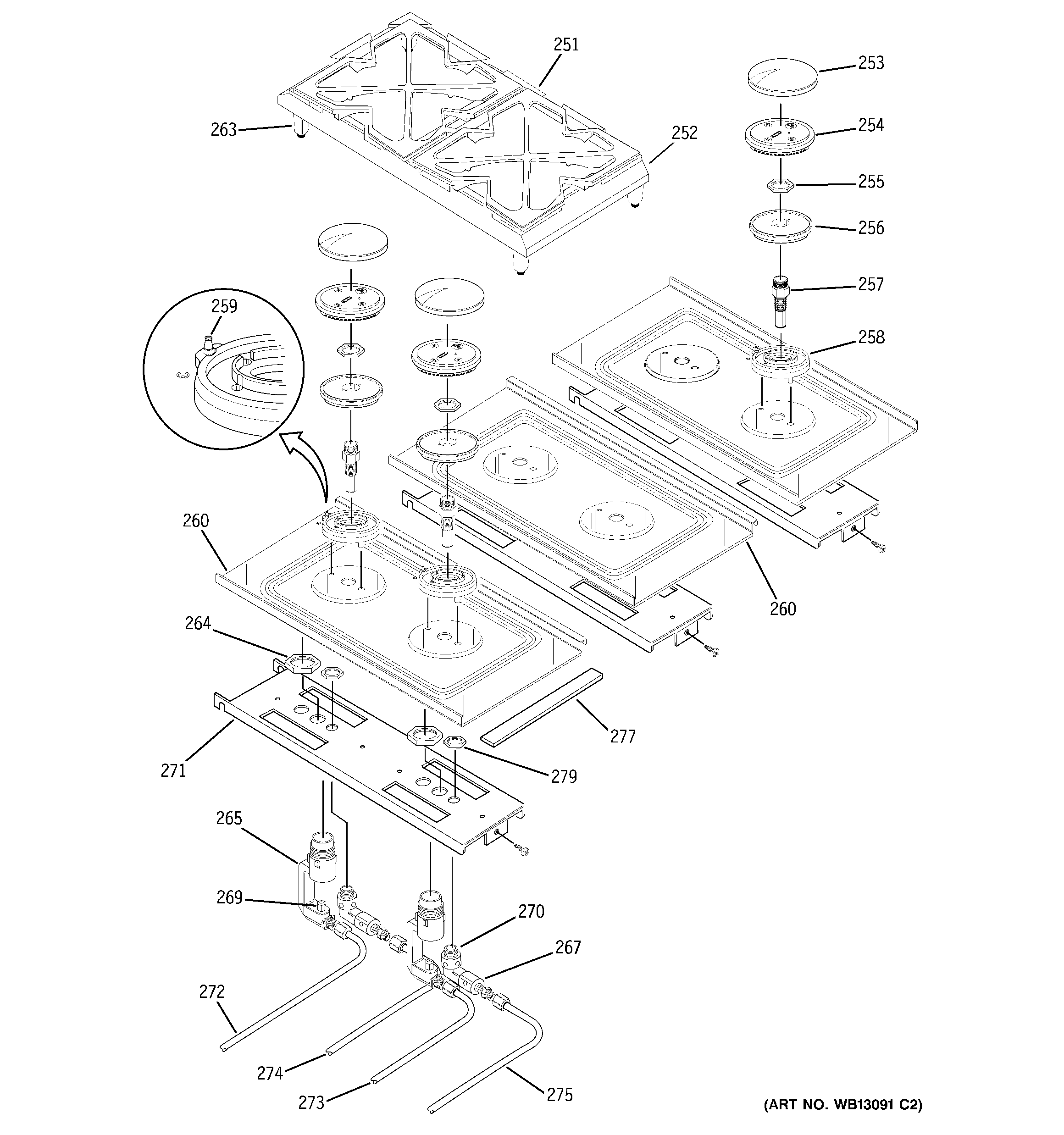 Gas & burner parts