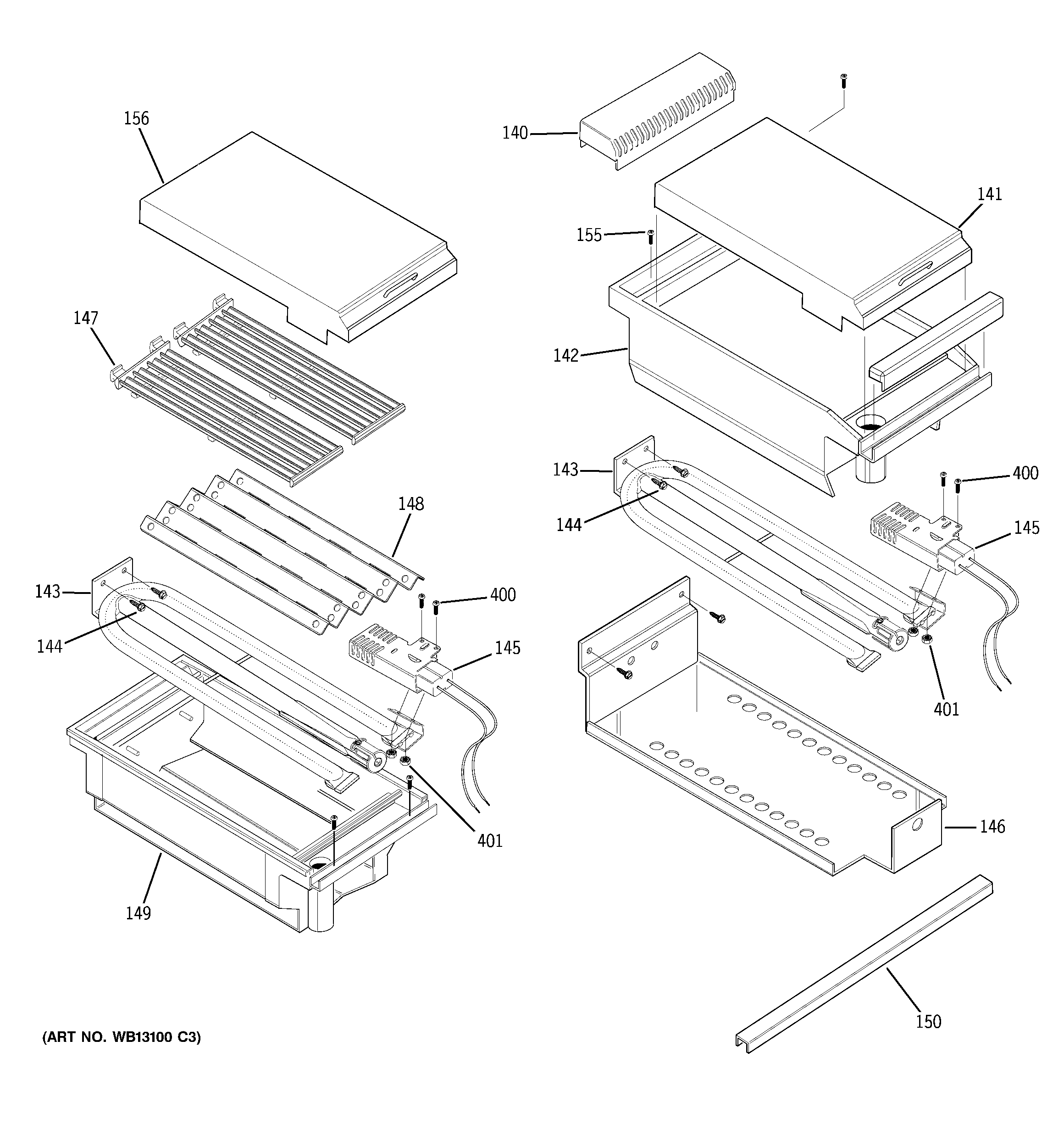 Grill & driddle assembly
