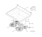 GE JBP84SK5SS cooktop diagram