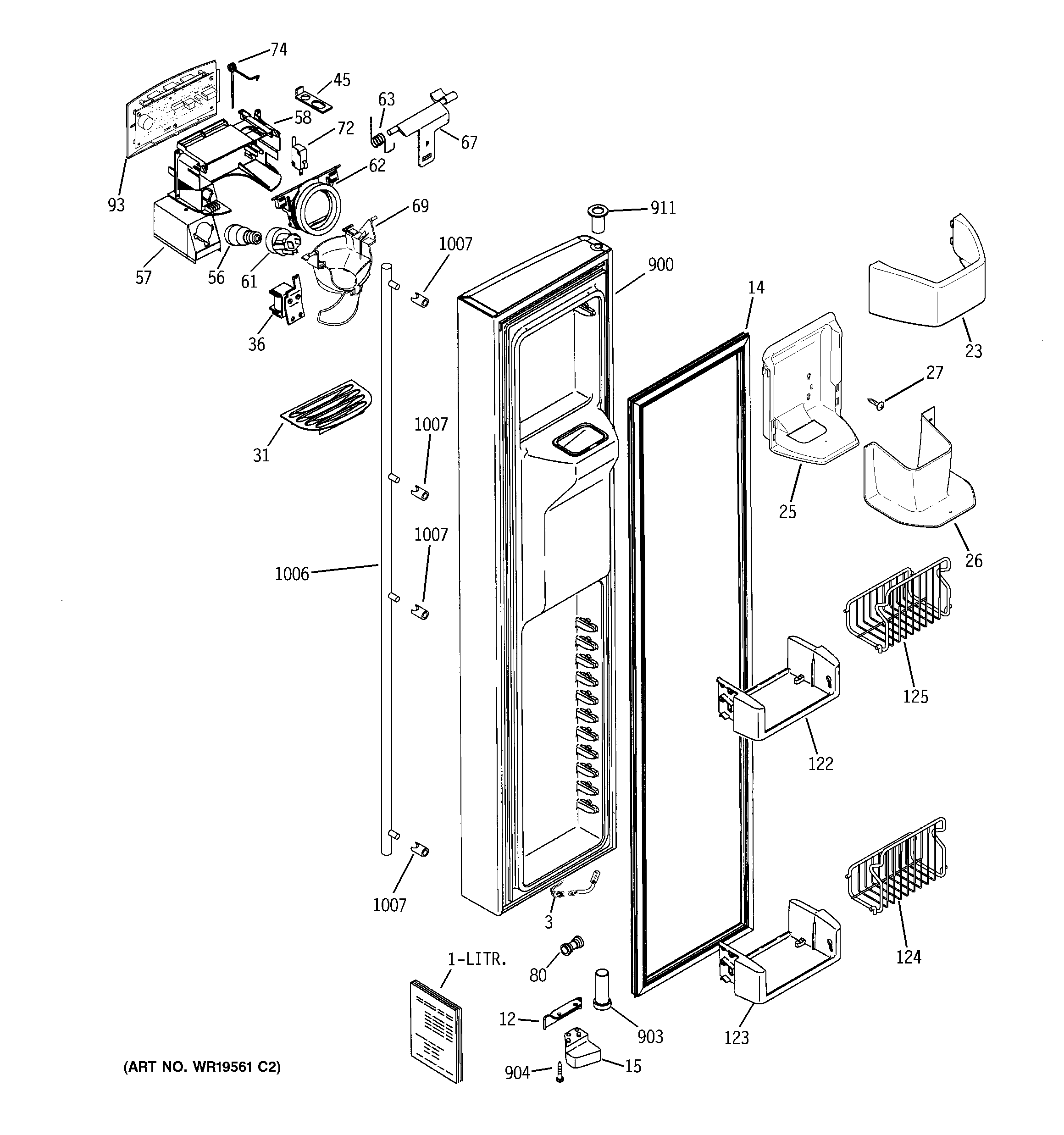 Freezer door