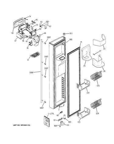 Freezer door