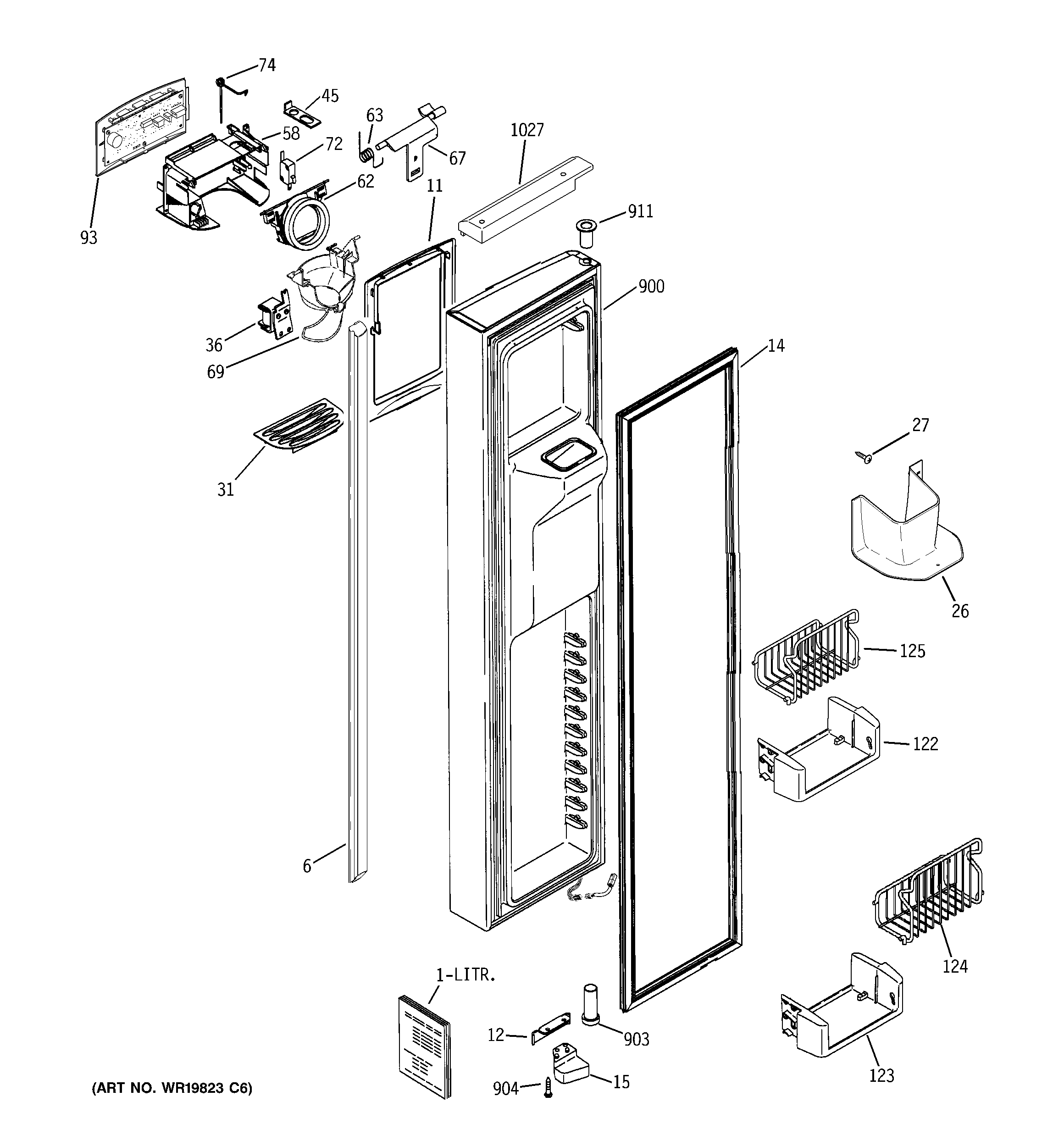 Freezer door
