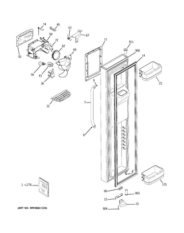 Freezer door