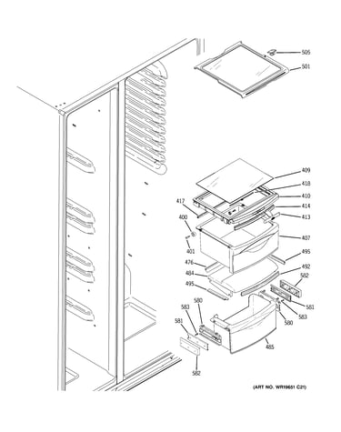 Fresh food shelves