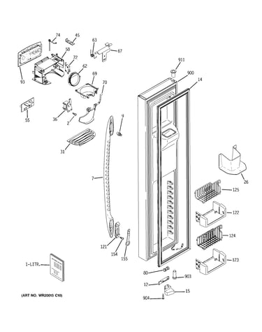 Freezer door