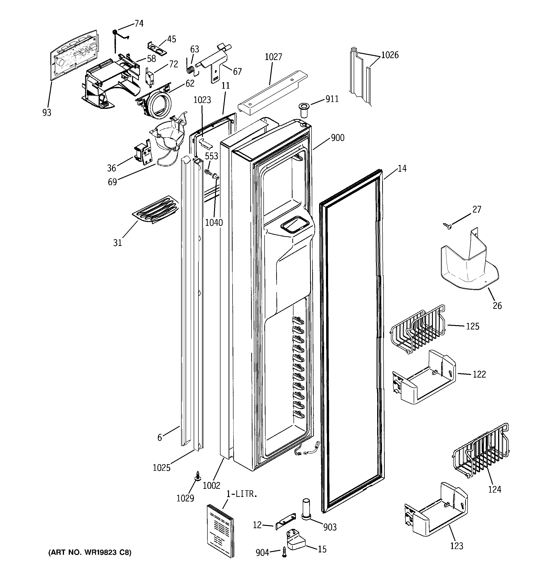 Freezer door