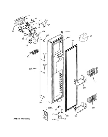 Freezer door
