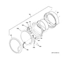 GE DCVH515GF2WW door diagram