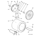 GE DCVH515GF2WW drum diagram