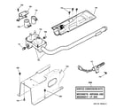 GE DCVH515GF2WW gas valve & burner assembly diagram