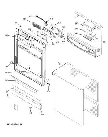 Escutcheon & door assembly