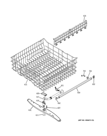 Upper rack assembly