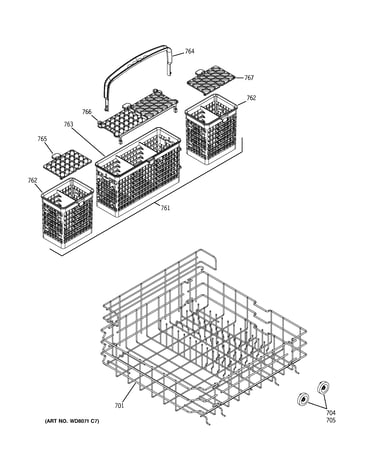 Lower rack assembly