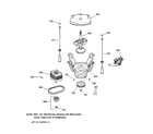 GE S2200Y1WW suspension, pump & drive components diagram