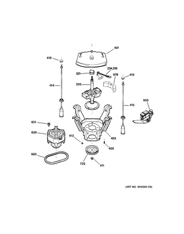 Suspension, pump & drive components