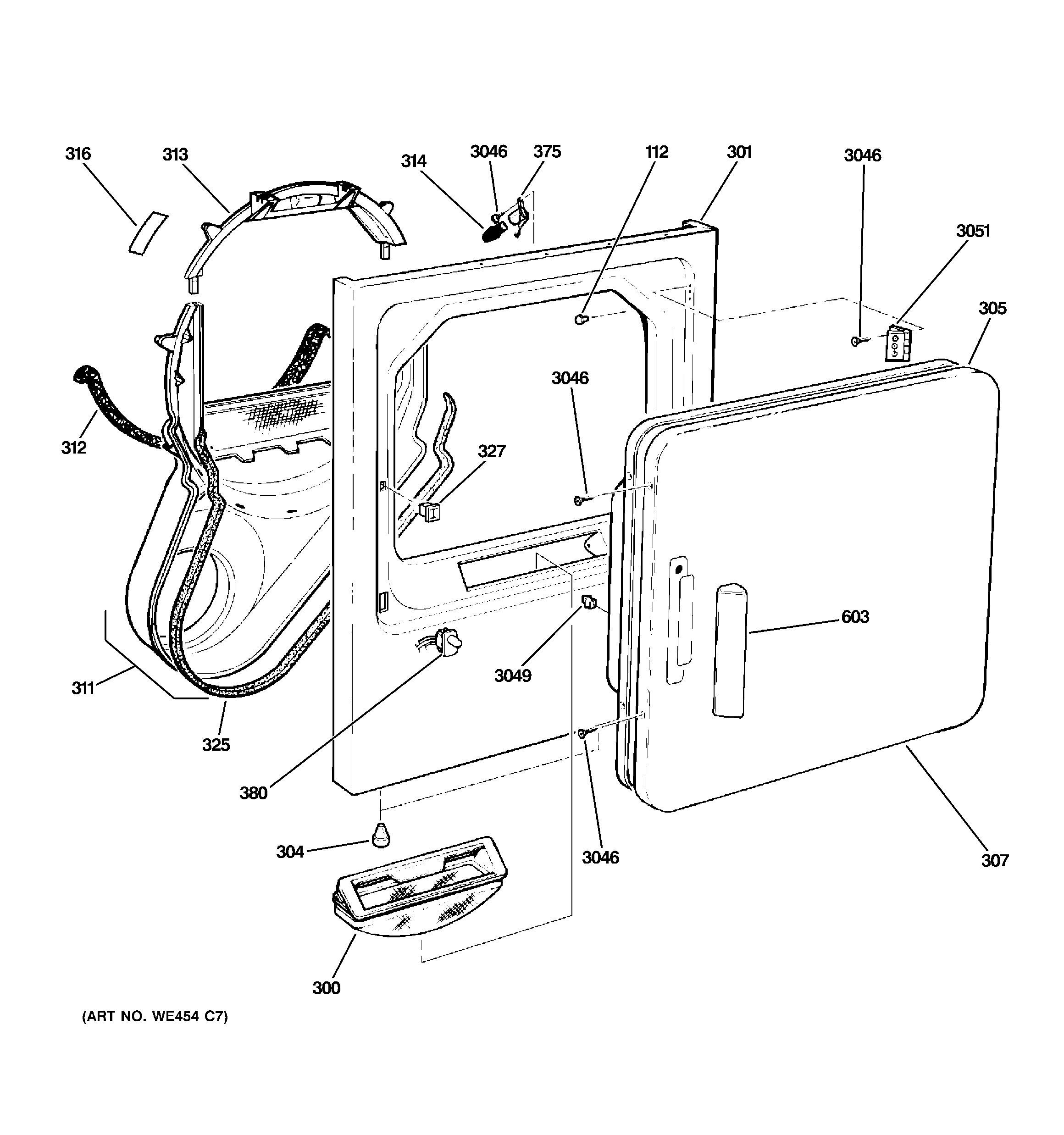 Front panel & door