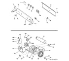 GE EED4600G1WW backsplash, blower & motor assembly diagram