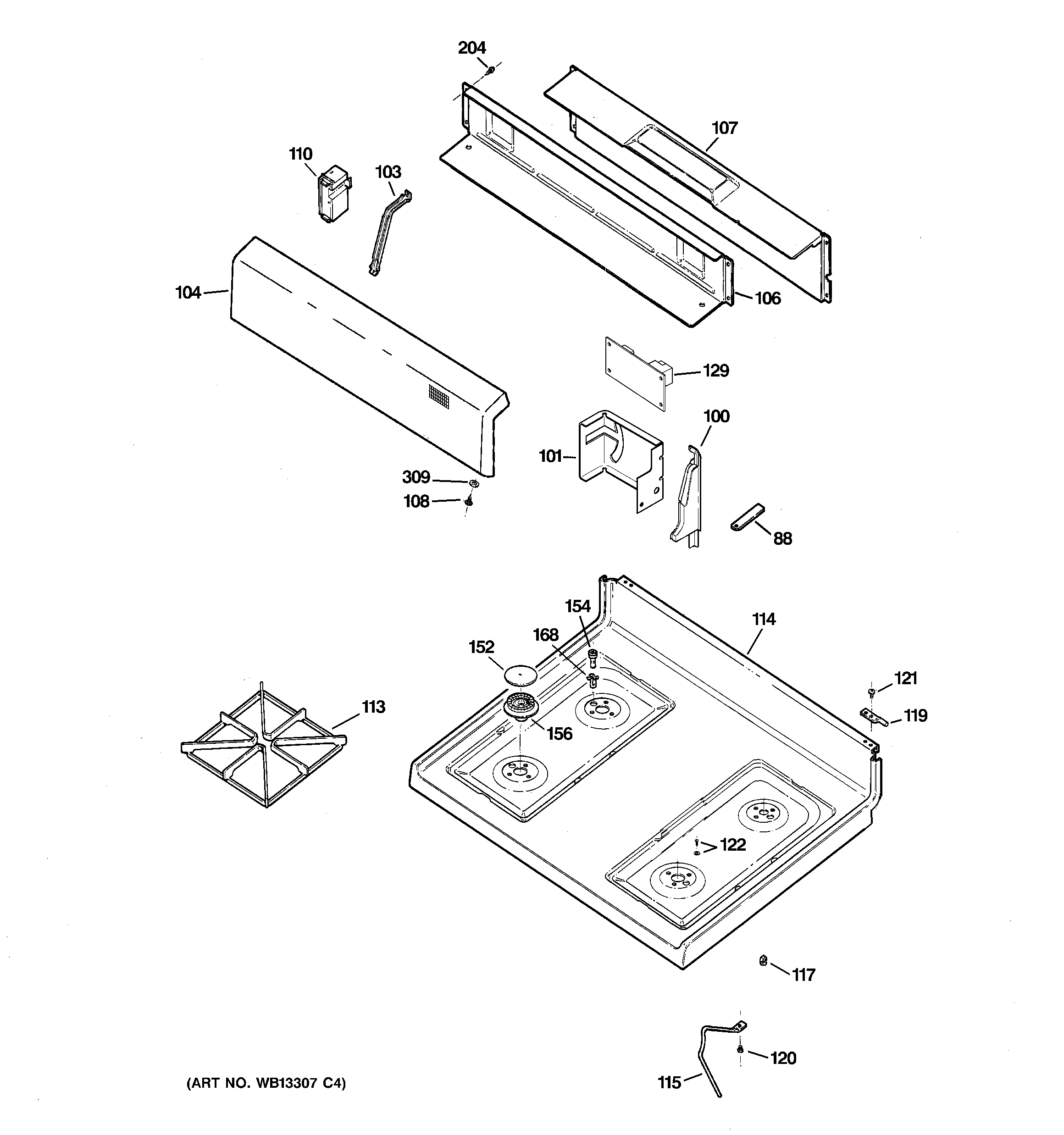 CONTROL PANEL & COOKTOP