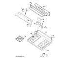 GE JGBP27WEL1WW control panel & cooktop diagram