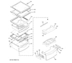 GE PSW26MSWASS fresh food shelves diagram