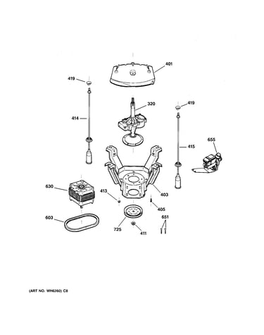 Suspension, pump & drive components