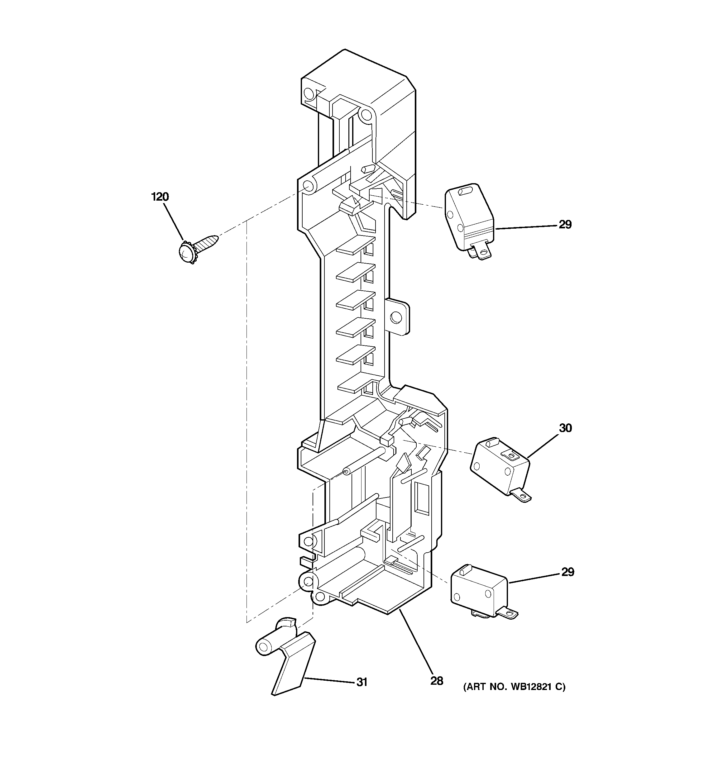 Latch board parts