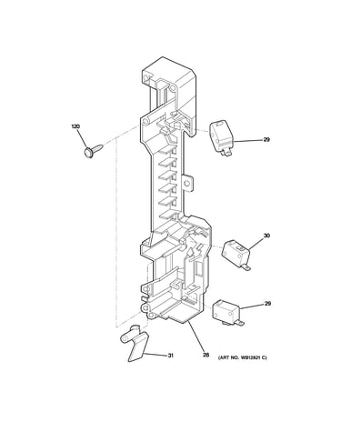 Latch board parts