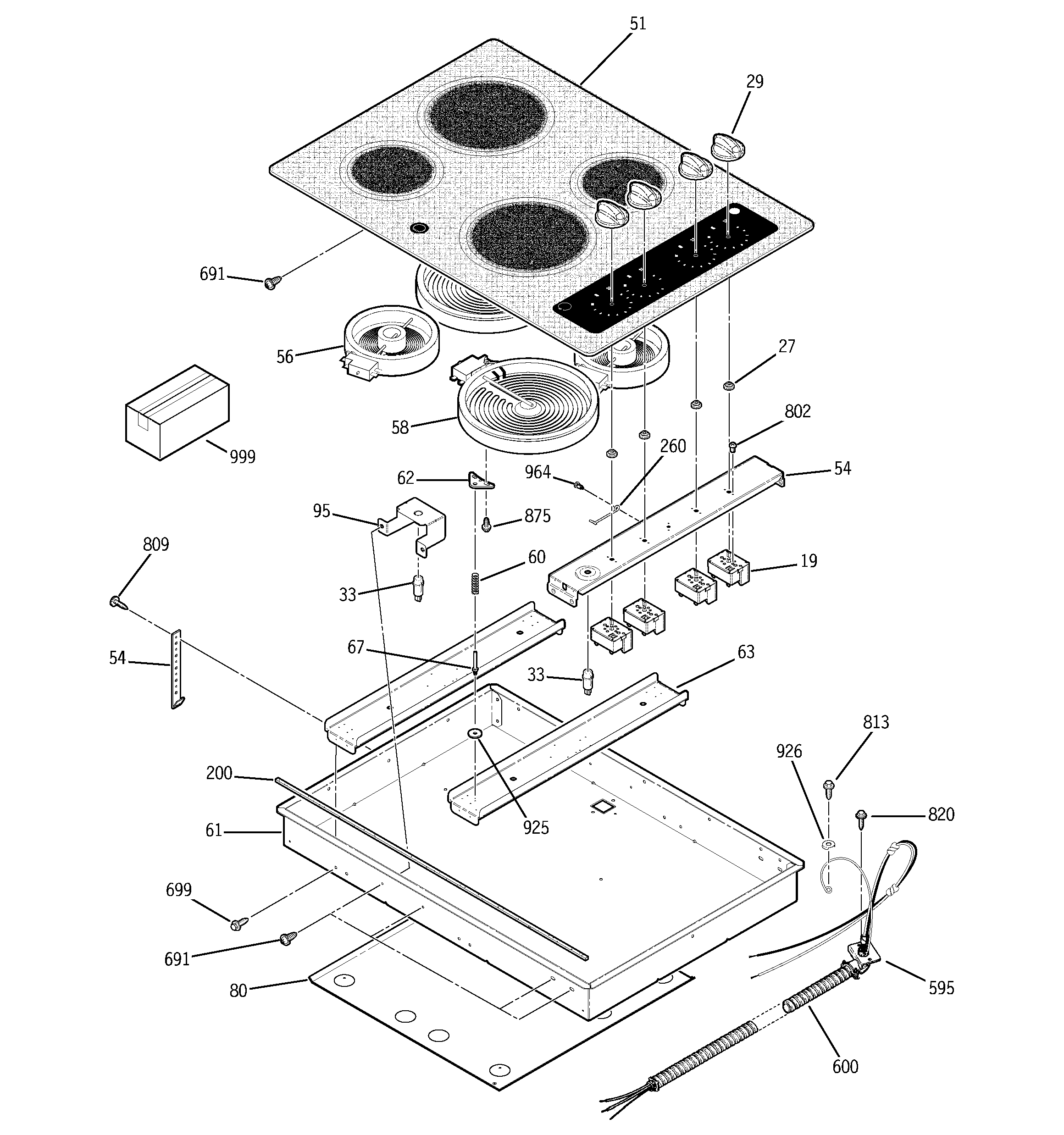 CONTROL PANEL & COOKTOP