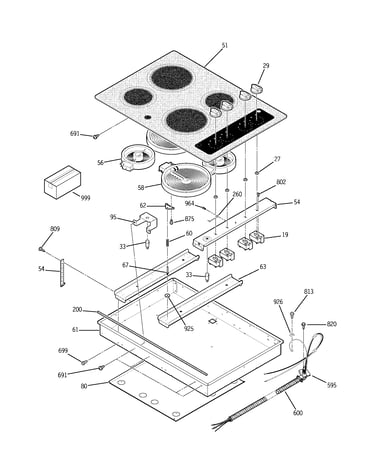 Control panel & cooktop