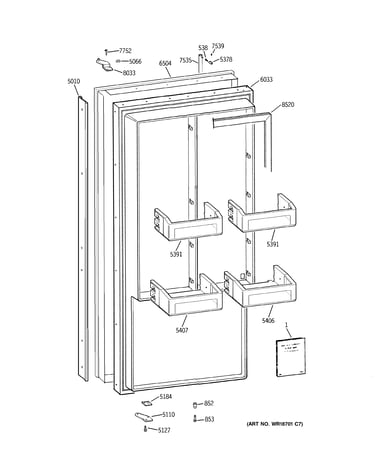 Freezer door