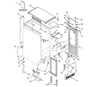 GE ZDI15CBBK cabinet, liner & door parts diagram
