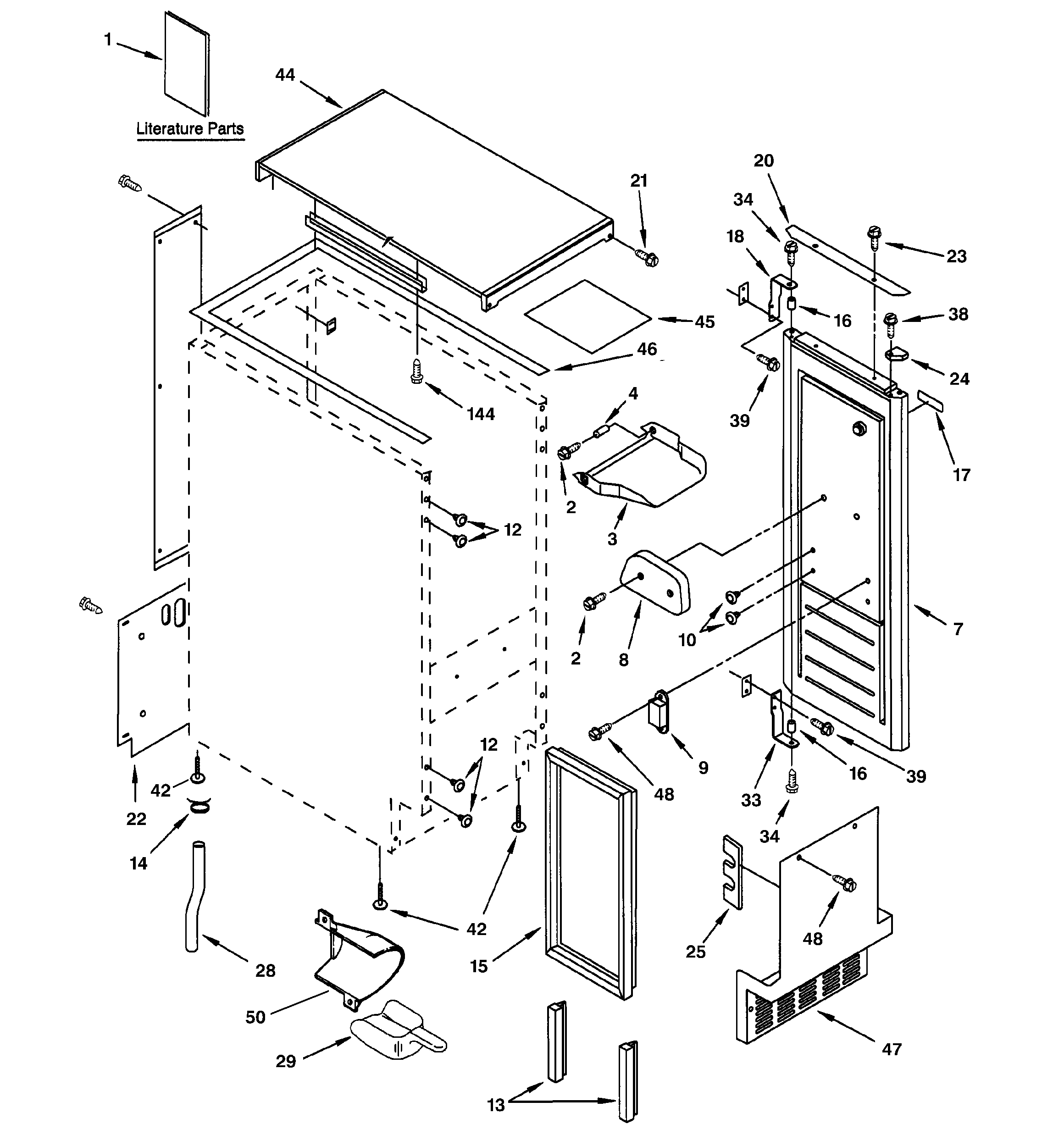 Cabinet, liner & door parts