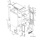 GE ZDI15CBBM cabinet, liner & door parts diagram