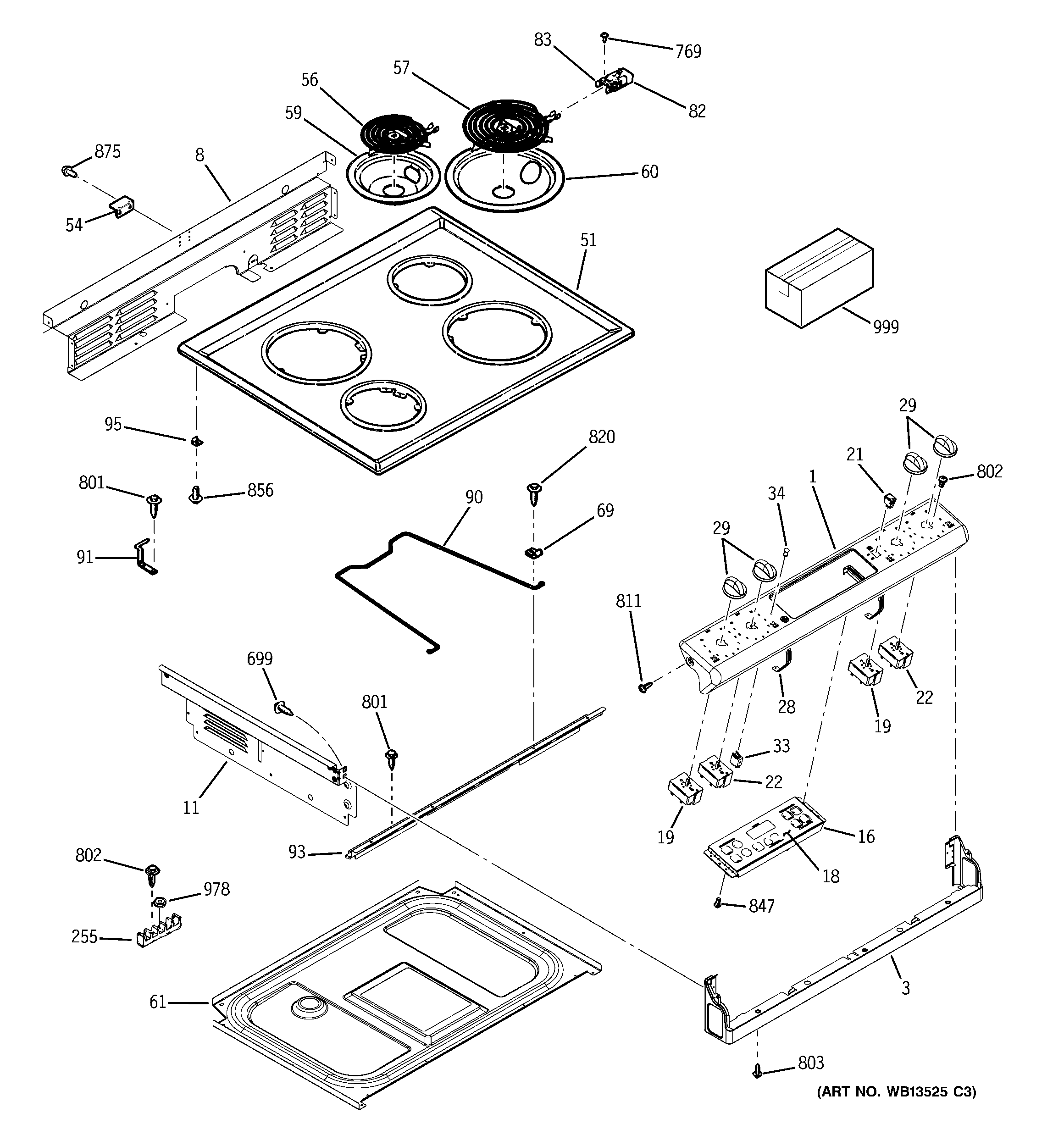 Control panel & cooktop