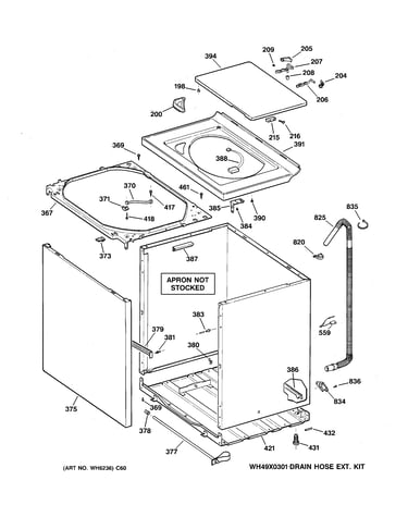 Cabinet, cover & front panel