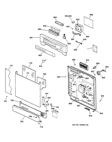 Escutcheon & door assembly