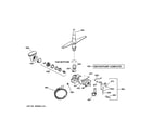 GE GSD4000J00WW motor-pump mechanism diagram